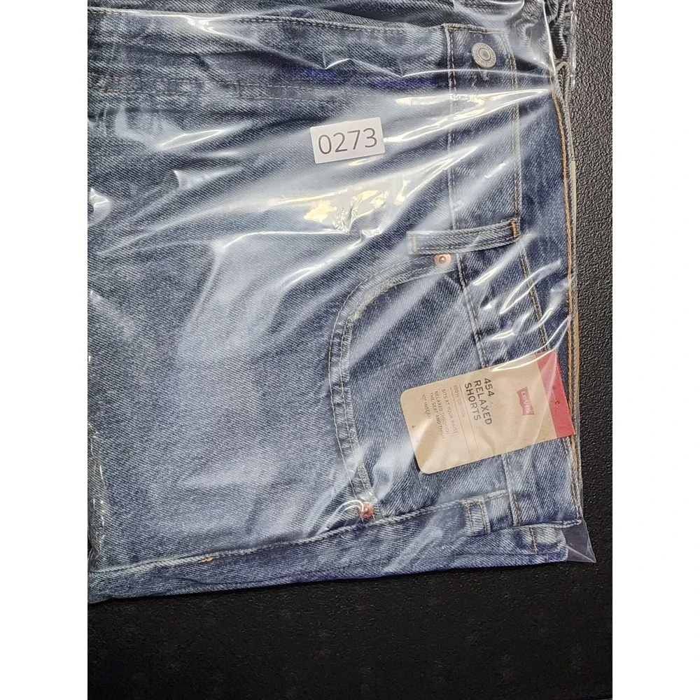 Levi's 454 Relaxed Shorts 10 Inch Inseam 42 Blue Denim